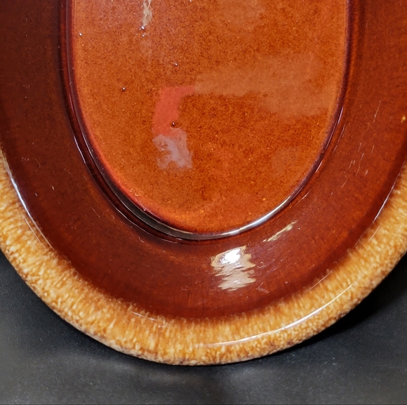Vintage Pottery Hull USA Oven Proof Brown Drip 10" x 7" Oval Casserole Dish EUC - Picture 15 of 17